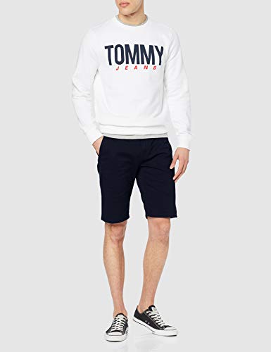 Tommy Jeans Scanton Pantalón Chino Corto Elegante y Veraniego, Azul (Black Iris), 32W para Hombre
