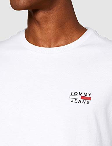 Tommy Jeans TJM Chest Logo tee Camiseta, Blanco (White), Large para Hombre