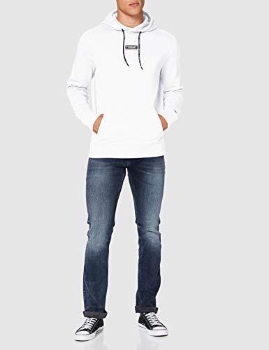 Tommy Jeans TJM Essential Graphic Hoodie Suéter, Blanco (White), X-Small Hombre