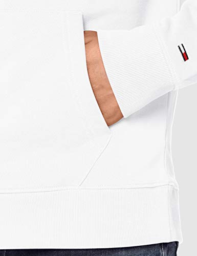 Tommy Jeans TJM Essential Graphic Hoodie Suéter, Blanco (White), X-Small Hombre