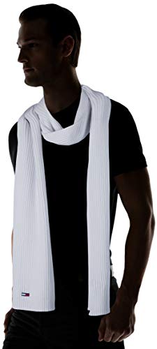 Tommy Jeans Tjw Basic Flag Rib Scarf Juego de accesorios de invierno, Negro, OS para Mujer
