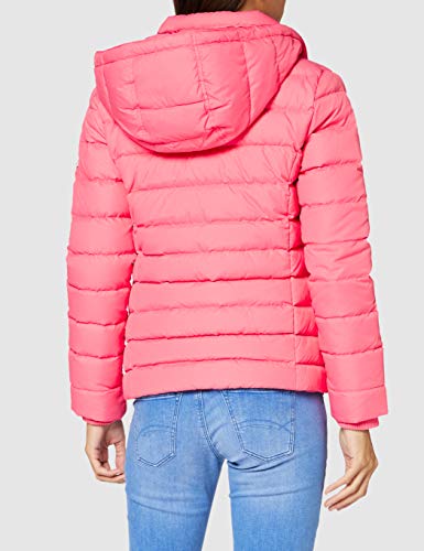 Tommy Jeans Tjw Basic Hooded Down Jacket Chaqueta, Rosa (Glamour Pink), S para Mujer