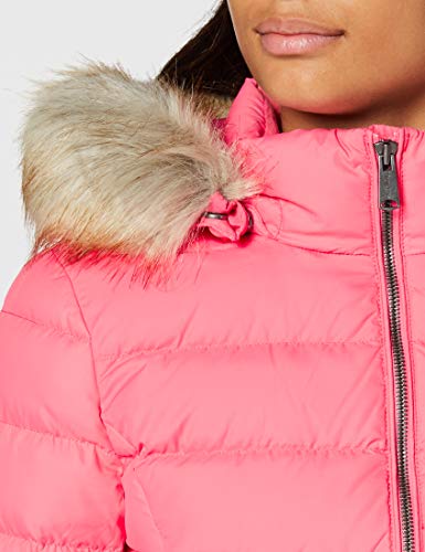 Tommy Jeans Tjw Basic Hooded Down Jacket Chaqueta, Rosa (Glamour Pink), S para Mujer