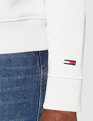 Tommy Jeans Tjw Essential Logo Sweatshirt Suéter, Blanco (White), XL para Mujer
