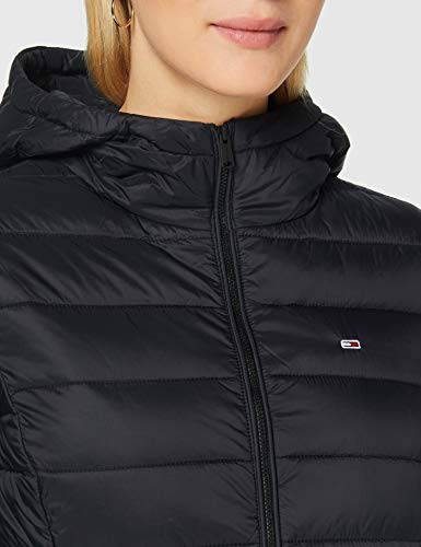 Tommy Jeans Tjw Hooded Quilted Zip Thru Chaqueta, Negro (Black), XXL para Mujer
