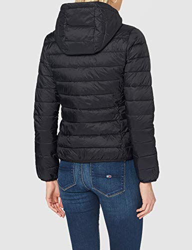 Tommy Jeans Tjw Hooded Quilted Zip Thru Chaqueta, Negro (Black), XXL para Mujer