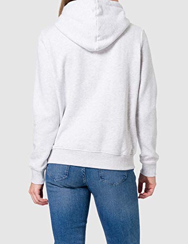 Tommy Jeans TJW Linear Logo Hoodie Suéter, Gris Plateado, XL para Mujer