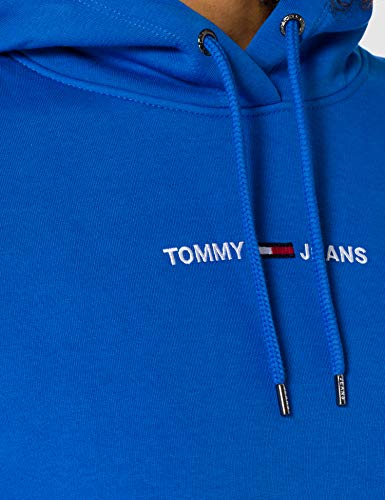 Tommy Jeans TJW Linear Logo Hoodie Suter, Costa del Golfo Azul, M para Mujer