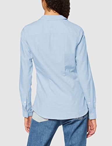 Tommy Jeans Tjw Slim Fit Oxford Shirt Camisa, Azul (Serenity), XXS para Mujer