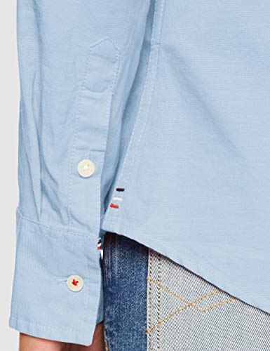 Tommy Jeans Tjw Slim Fit Oxford Shirt Camisa, Azul (Serenity), XXS para Mujer