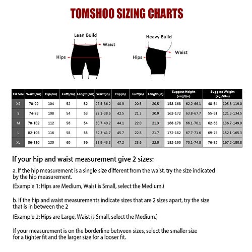 TOMSHOO Pantalones Cortos de MTB, Pantalones Cortos de Ciclismo para Hombre con Acolchados en 3D y 4 Bolsillos para Deporte al Aire Libre y Ciclismo (Negro, XL)