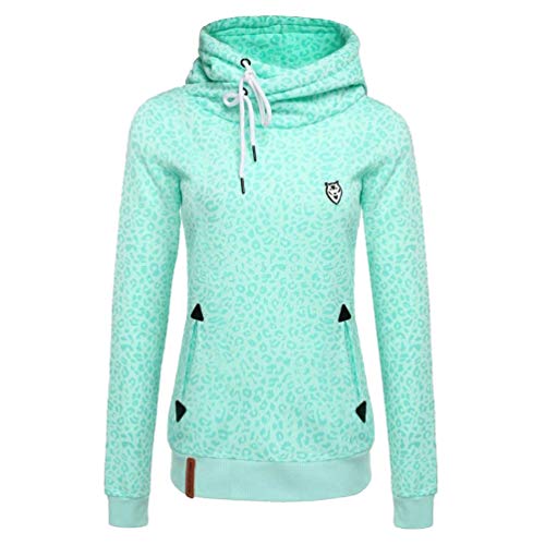 Tookang Mujer Sudaderas Jersey De Mangas Largas Pull-Over Suéter Capa Bolsillo Sudadera con Cuello Alto