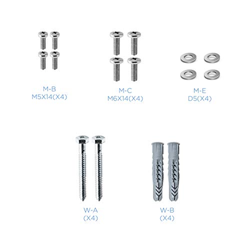 TooQ LP1023F-B - Soporte Fijo de Pared para Monitor/TV/LED/LCD de 10" a 23", hasta 30kg de Peso, Distancia a la Pared de 15 mm, Formato VESA hasta 100x100, Color Negro