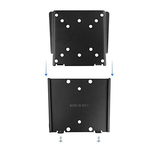 TooQ LP1023F-B - Soporte Fijo de Pared para Monitor/TV/LED/LCD de 10" a 23", hasta 30kg de Peso, Distancia a la Pared de 15 mm, Formato VESA hasta 100x100, Color Negro