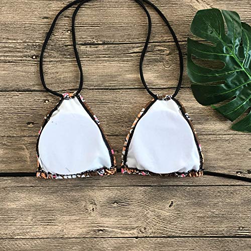 TOPKEAL Bikini Estampado Étnico de Mujer, Conjunto de Natación Trajes de Baño de Dos Piezas Ajustables de Playa