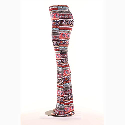 TOPKEAL Pantalones Largos de Estilo Nacional Boho para Mujer Pantalón Acampanado Anchos Estampado de Damas de Moda 2019