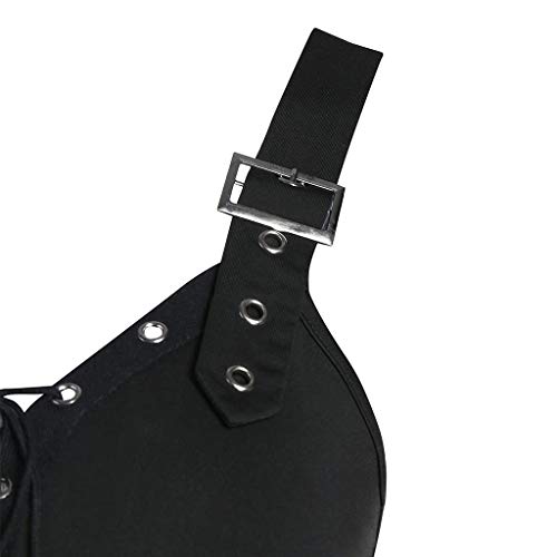 TOPKEAL Vestido de Tirantes con Tira y Vendaje sin Mangas Gótico Punk para Mujer de Tallas Garndes Negro XXL