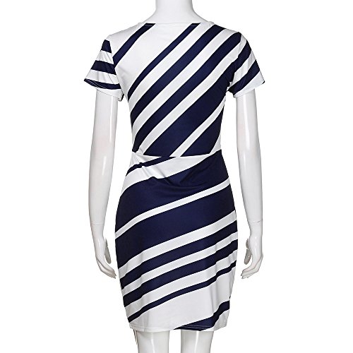 Tosonse Vestidos Casuales para Mujeres Mini Vestido De Lápiz De Rayas De Trabajo Vestidos De Fiesta De Noche