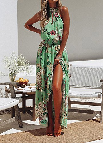 Tosonse Vestidos Largos para Mujer Boda De Verano Fuera del Hombro Vestido Largo Estampado Floral