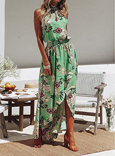 Tosonse Vestidos Largos para Mujer Boda De Verano Fuera del Hombro Vestido Largo Estampado Floral