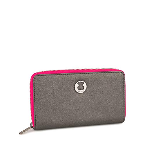 Tous Amanda Dubai Saf, Cartera para Mujer, Plateado (Tri Plata 495970063), 18x11x2.5 cm (W x H x L)