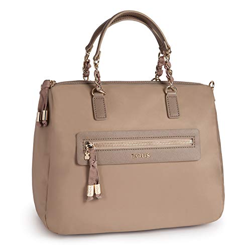 Tous Efim Brunock Chain, Bolso de Mano para Mujer, Beige (Topo 595900022), 28x20x13 cm (W x H x L)