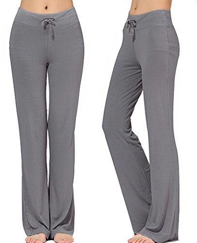 TownCat Pantalones de Yoga para Mujer, Pantalones Casuales de Yoga con cordón para Yoga y Correr (M, Gris)