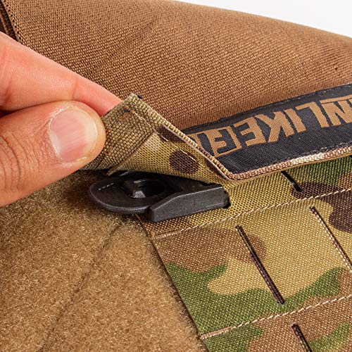 TRAINLIKEFIGHT Metcon Tactical Vest MTV - Chaleco Lastrado Ajustable para Entrenamiento, Crossfit, calistenia o Fitness (Apto para Placas lastradas - NO Incluidas) (Camo - Allterrain)