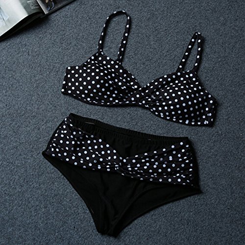 Traje de baño Conjunto Bikinis Bañado Mujeres Separar 2 Piezas Talla Grande con Estampado Cuello Halter Playa Vendaje Cintura Alta Cómodo Baño Sol el Verano Vacaciones Varios tamaños