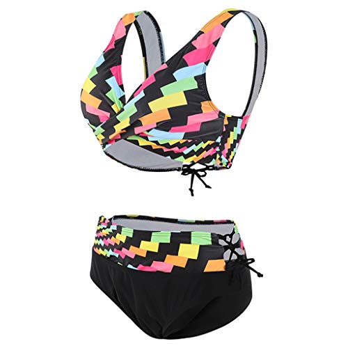 Traje de baño Conjunto Bikinis Talla Grande Mujer el VeranoSeparar 2 Piezas con Estampado Cuello Halter Playa Push Up Triángulo Honda Cómodo Baño Sol Varias Opciones tamaño