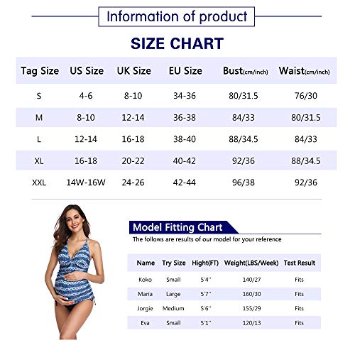 Traje de baño de Maternidad Verano Mae triángulo Halter Bikini Punto Negro XX-Large