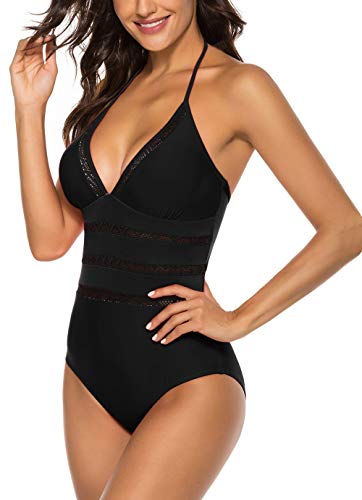 Traje De Baño De Una Pieza del Recorte del V Profundo Acolchado Cabestro Traje De Baño De Las Mujeres Triángulo Calzoncillos Trajes De Baño para Surf