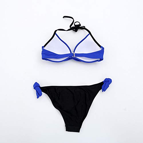Traje De BañO Mujer Cintura Alta,Ropa De BañO Mujer 2019 Bikini Push Up Mujer Sin Respaldo Playa Bikinis BrasileñOs Mujer con Relleno Bikinis Mujer Traje De BañO Mujer Color SóLido BañAdor