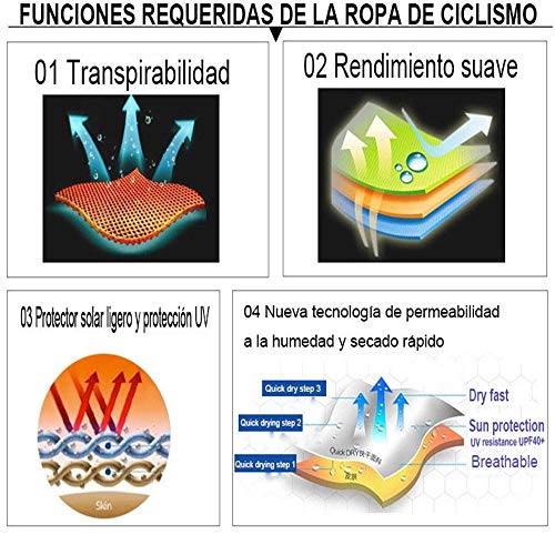 Traje de Ciclismo para Hombre, otoño e Invierno más Cachemir, abrigado y Transpirable, Ropa de Ciclismo de Manga Larga y Mallas 3D (3,L)