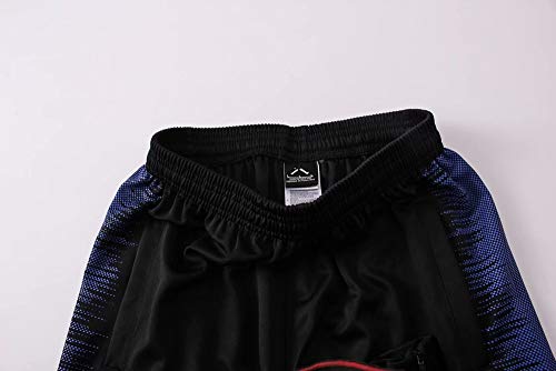 Traje de Entrenamiento de fútbol Traje de Club Camiseta de Manga Larga Uniforme de fútbol Competencia Traje Pantalones Hombres, S, 1