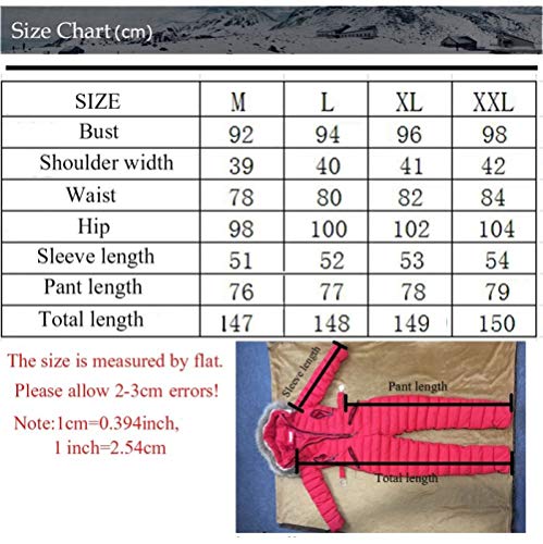 Traje de esquí, GkDDZH Mujer Mono de esquí de una Pieza Chaqueta de Snowboard Transpirable Conjuntos de pantalón de esquí Monos Trajes de Nieve al Aire Libre, Negro, XXL