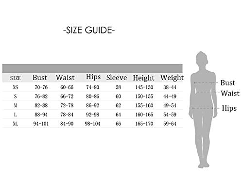 Traje de Neopreno de Una Pieza para Mujer, 3mm Neopreno Invierno Traje de Buceo de Surf Completo Estampado Wetsuit con Cremallera Trasera,A-XL