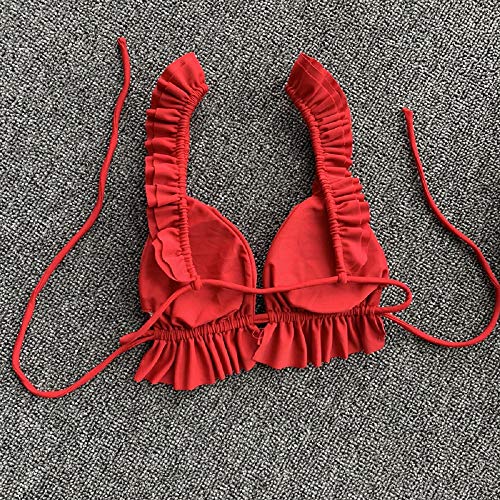 Trajes de Baño Bikini Las Mujeres Volantes Lindo Bikini Traje de Baño de Dos Piezas Bathing Suit