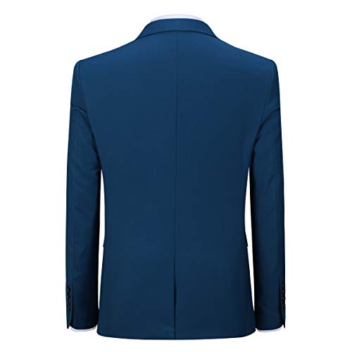 Trajes para Hombre Chaquetas de Traje de Esmoquin de Boda Slim Fit de 2 Piezas con un Solo botón Chaqueta de Botonadura Cruzada