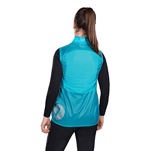 Trangoworld Azara Chaleco, Mujer, Azul Turquesa/Azul Oscuro, XS