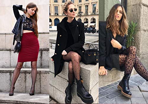 Trendcool Medias Mujer. Medias Push Up Lisas Negras. Leotardos Mujer. Pantimedias Irrompibles, Encaje, Opacas, Ajustadas. Medias Sexy Mujer Lenceria. (Liso Negro, S)