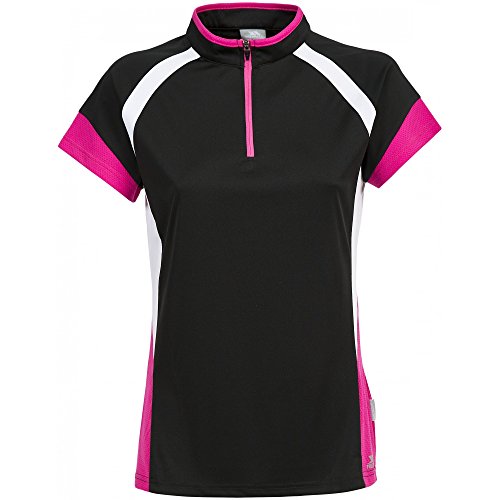 Trespass - Camiseta de Ciclismo de Manga Corta para Mujer (Pequeña (S)) (Negro)