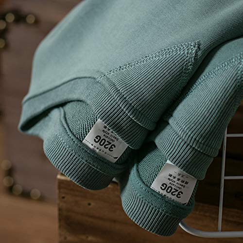 TRGCJGH Sudadera Hombre Mujer Sudadera Unisex Liso Cuello Redondo Suéter Clásico Color Sólido,Violet-XL