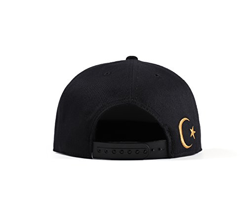 True Heads Arabic Allah الله Gorra de béisbol con Snapback islámico musulmán Negro y Oro (ARA3)
