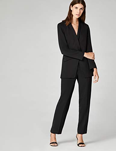 TRUTH & FABLE Pantalones Mujer, Negro (Black), 38, Label: S