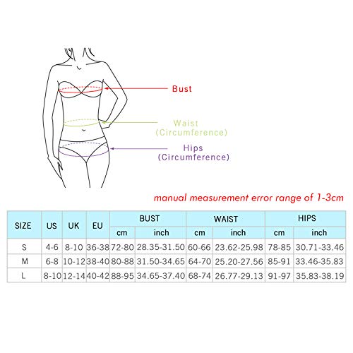 TSWRK Bikini Dedos Piezas para Mujer Bikini Dedos Piezas Conjunto Retro Traje deBaño Dedos Piezas con Pliegues En El Hombro Traje deBaño Push Up Traje deBaño En La Playa