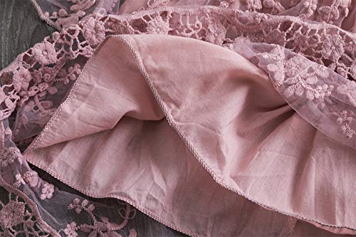 TTYAOVO Vestido de Fiesta de Princesa de Encaje para Niñas Vestido de Novia de Niña de Las Flores Tamaño(100) 2-3 Años 423 Rosa