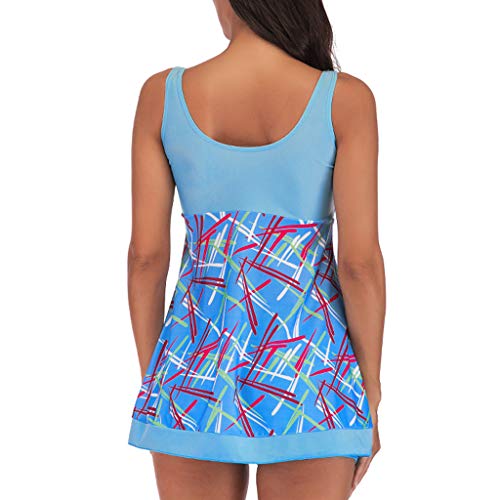 TUDUZ Bikini De Dos Piezas Trajes De Baño Tallas Grandes Tankini Traje De Baño Ropa De Playa (Azul.d, XXXL)