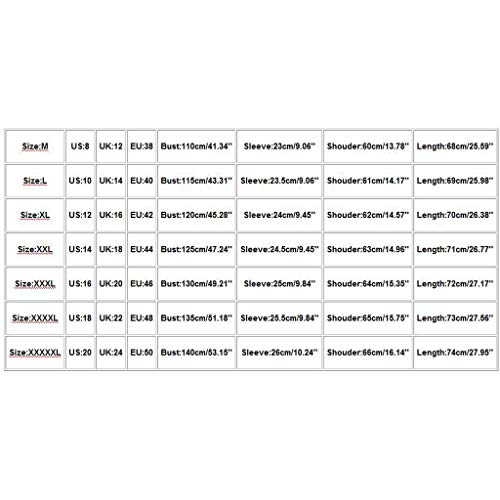 TUDUZ Blusas Mujer Manga Larga Camisas Botón Camisetas Impresión Tops Suelto Talla Extra M-5XL (Verde.h, XXL)