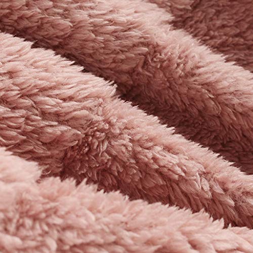 TUDUZ Sudadera con Capucha Mujer Jersey Acrílico Lana Gato Pijama Hoodie Botón Abrigo Cálido Talla Extra S-5XL (RosadoA, L)